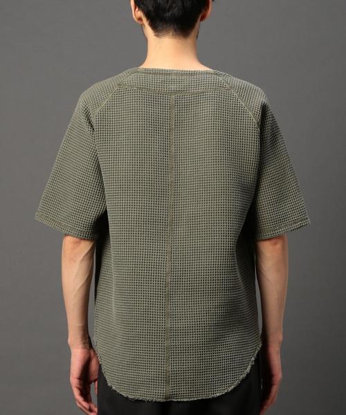 MONKEY TIME（モンキータイム）の「＜monkey time＞ ピグメントバイオ  ハーフスリーブ  ワッフル プルオーバー◆（Tシャツ/カットソー・メンズ・オリーブ/グレー・LARGE/MEDIUM/SMALL/X-LARGE）」の10枚目の写真