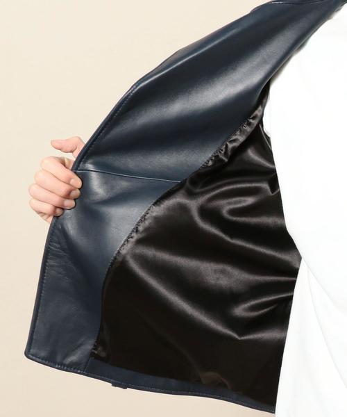 黒 レザー ダブルライダースジャケット 1225-199-7630 BEAUTY&YOUTH UNITED ARROWS（ビューティーアンドユース
