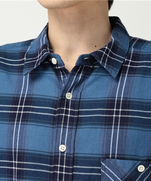 GLOSTER（グロスター）の「ビエラチェックシャツ（シャツ/ブラウス・メンズ・カーキ/ネイビー・L/M/S）」の6枚目の写真