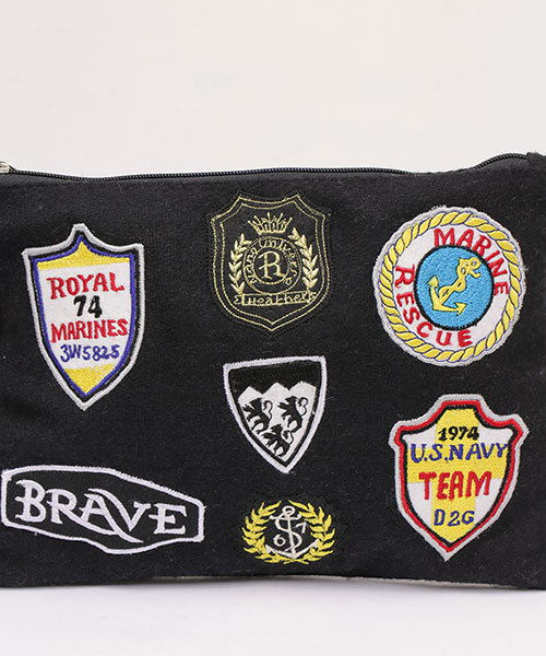 ANATHA（アナータ）の「ANATHA/ワッペンフェルトクラッチ（クラッチバッグ・レディース・グレー/ブラック/ホワイト・FREE）」の12枚目の写真