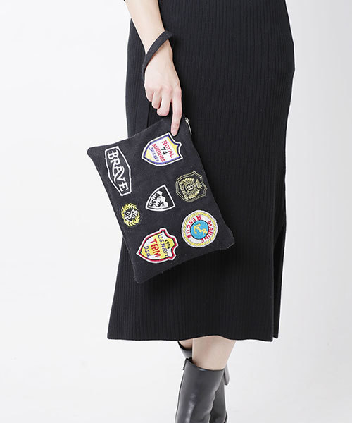 ANATHA（アナータ）の「ANATHA/ワッペンフェルトクラッチ（クラッチバッグ・レディース・グレー/ブラック/ホワイト・FREE）」の15枚目の写真