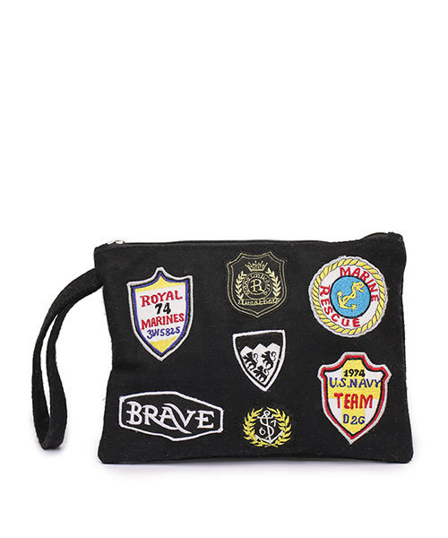 ANATHA（アナータ）の「ANATHA/ワッペンフェルトクラッチ（クラッチバッグ・レディース・グレー/ブラック/ホワイト・FREE）」の18枚目の写真