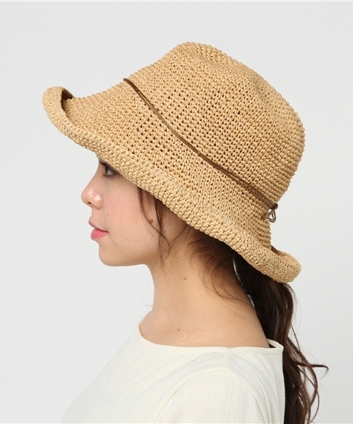 LBC（エルビーシー）の「ペーパーセーラーハット（ハット・レディース・ブラウン/ベージュ・ONE SIZE）」の4枚目の写真