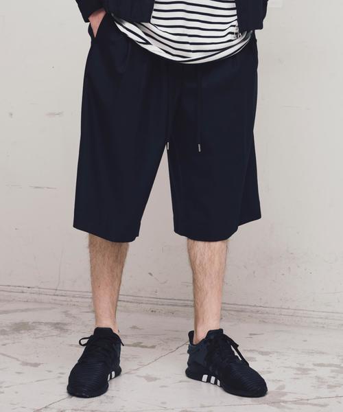 MONKEY TIME(モンキータイム)の「<monkey time> TW/TWL 6LEG WIDE SHORTS/ショーツ ◆(その他パンツ・メンズ・ブラック/グレー・MEDIUM/LARGE/SMALL)」の1枚目の写真