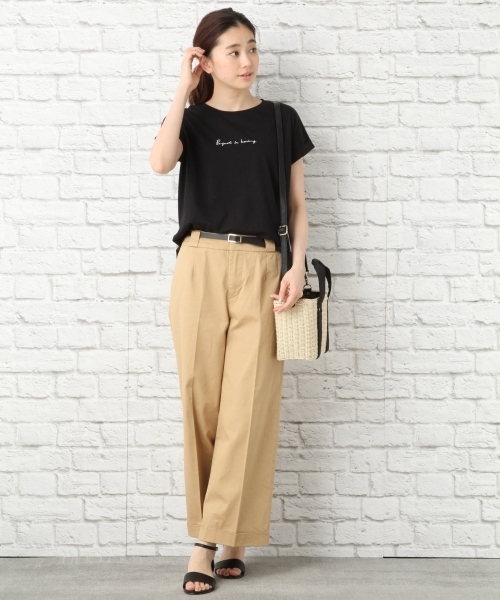 LEPSIM(レプシィム)の「ロゴシシュウヘンケイT/SS 749494(Tシャツ/カットソー・レディース・オフホワイト/トップグレー/ブラック・FREE)」の5枚目の写真