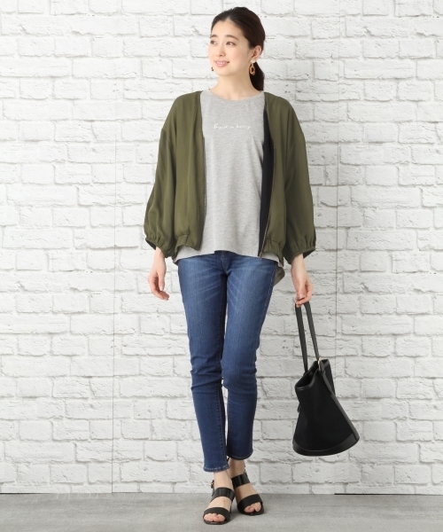 LEPSIM(レプシィム)の「ロゴシシュウヘンケイT/SS 749494(Tシャツ/カットソー・レディース・オフホワイト/トップグレー/ブラック・FREE)」の6枚目の写真