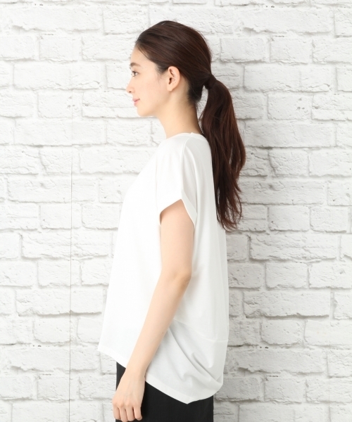 LEPSIM(レプシィム)の「ロゴシシュウヘンケイT/SS 749494(Tシャツ/カットソー・レディース・オフホワイト/トップグレー/ブラック・FREE)」の7枚目の写真