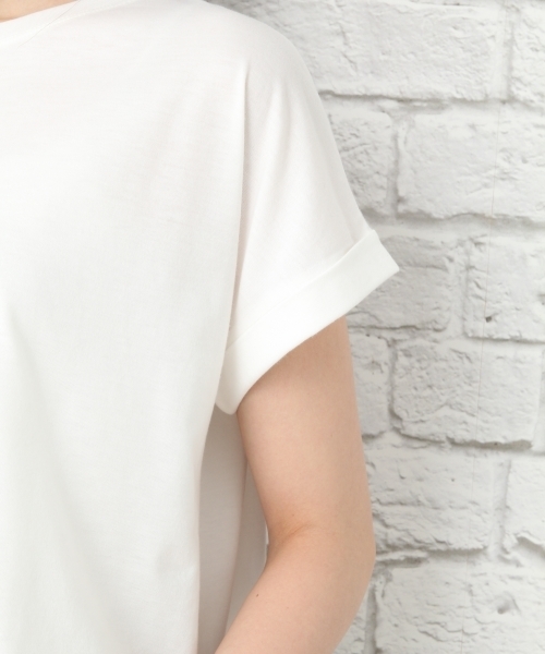 LEPSIM(レプシィム)の「ロゴシシュウヘンケイT/SS 749494(Tシャツ/カットソー・レディース・オフホワイト/トップグレー/ブラック・FREE)」の11枚目の写真