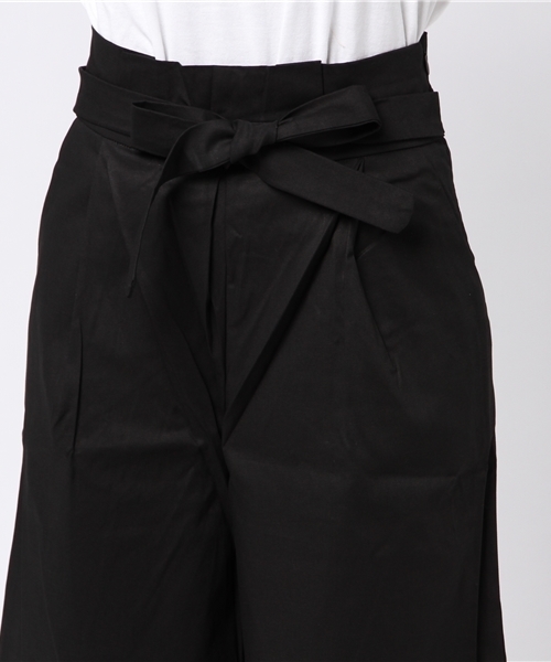 Re:EDIT（リエディ）の「[シンプルな美シルエパンツは大人コーデの強い味方]ベルテッドコットンツイルワイドパンツボトムス/パンツ/ワイドパンツ・ガウチョパンツ[リエディ]（その他パンツ・レディース・ブルー/ブラウン/ベージュ/プラム/ブラック/カーキ/マスタード・MEDIUM/SMALL/LARGE）」の11枚目の写真