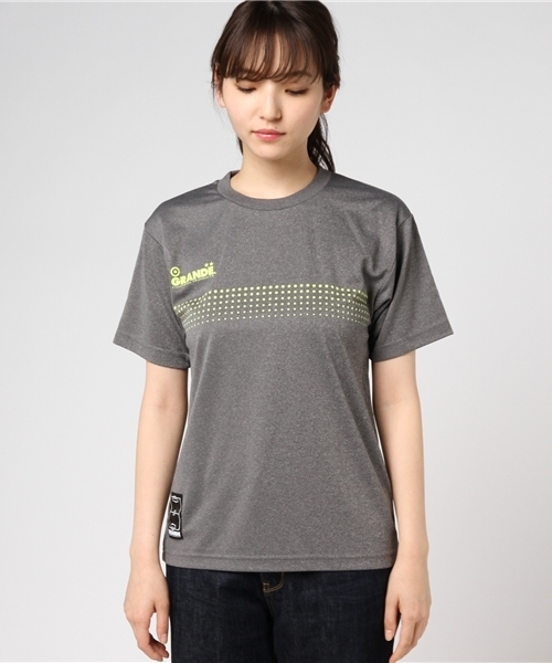 GRANDE FOOTBALL PRODUCTS(グランデフットボールプロダクツ)の「【GRANDE】HYPER DOT DRY MESH T(Tシャツ/カットソー・レディース・グレー/ピンク/イエロー/レッド・L/M/XL/S)」の5枚目の写真