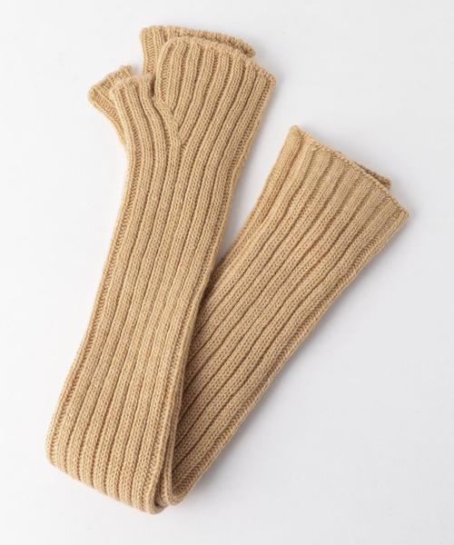 Another Edition(アナザーエディション)の「リブアームウォーマー(手袋・レディース・ベージュ/モカ・FREE)」の1枚目の写真