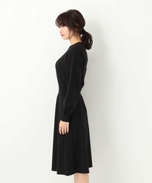 A part by(アパートバイ)の「12GラメキリカエCNワンピース 773439 (ワンピース・レディース・ブラック/ベージュ/グレー・FREE)」の12枚目の写真