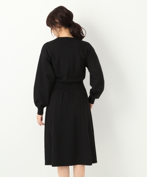 A part by(アパートバイ)の「12GラメキリカエCNワンピース 773439 (ワンピース・レディース・ブラック/ベージュ/グレー・FREE)」の10枚目の写真