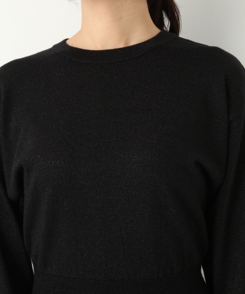 A part by(アパートバイ)の「12GラメキリカエCNワンピース 773439 (ワンピース・レディース・ブラック/ベージュ/グレー・FREE)」の4枚目の写真