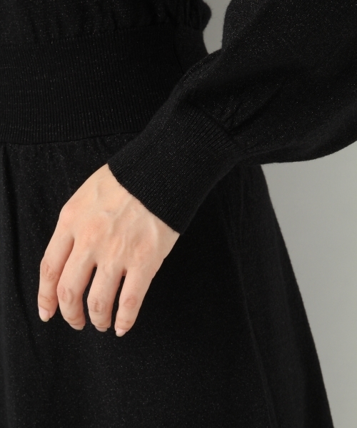 A part by(アパートバイ)の「12GラメキリカエCNワンピース 773439 (ワンピース・レディース・ブラック/ベージュ/グレー・FREE)」の9枚目の写真