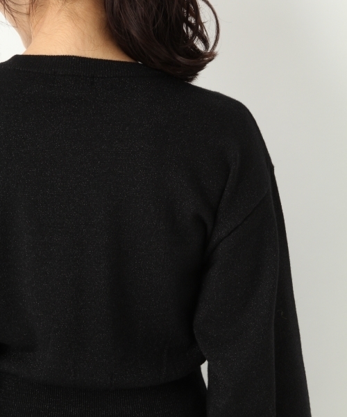 A part by(アパートバイ)の「12GラメキリカエCNワンピース 773439 (ワンピース・レディース・ブラック/ベージュ/グレー・FREE)」の11枚目の写真