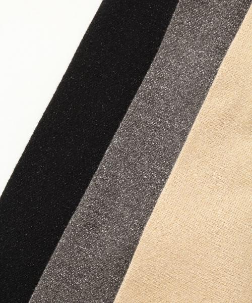 A part by(アパートバイ)の「12GラメキリカエCNワンピース 773439 (ワンピース・レディース・ブラック/ベージュ/グレー・FREE)」の5枚目の写真