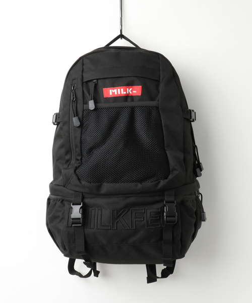 MILKFED.(ミルクフェド)の「EMBROIDERY BIG BACKPACK BAR(バックパック/リュック)」|レッド