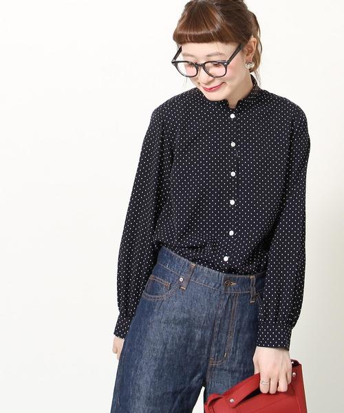 coen（コーエン）の「ドットプリントブラウス（シャツ/ブラウス・レディース・ネイビー・LARGE/MEDIUM）」の14枚目の写真