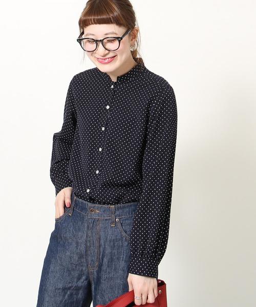coen（コーエン）の「ドットプリントブラウス（シャツ/ブラウス・レディース・ネイビー・LARGE/MEDIUM）」の15枚目の写真