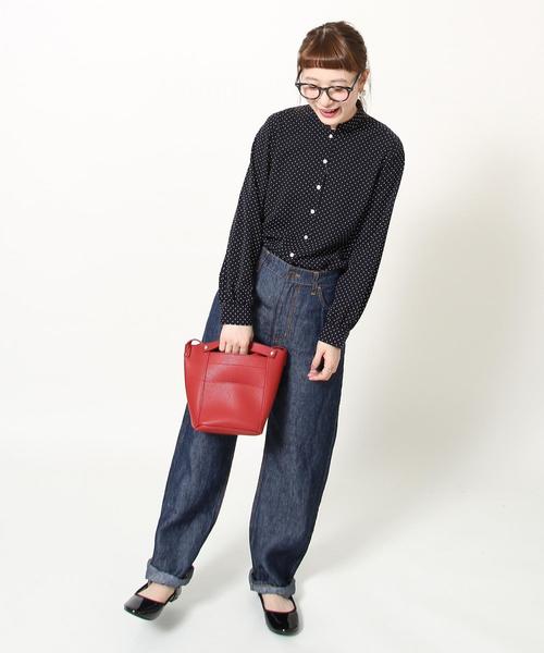 coen（コーエン）の「ドットプリントブラウス（シャツ/ブラウス・レディース・ネイビー・LARGE/MEDIUM）」の6枚目の写真