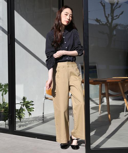 coen（コーエン）の「ドットプリントブラウス（シャツ/ブラウス・レディース・ネイビー・LARGE/MEDIUM）」の9枚目の写真