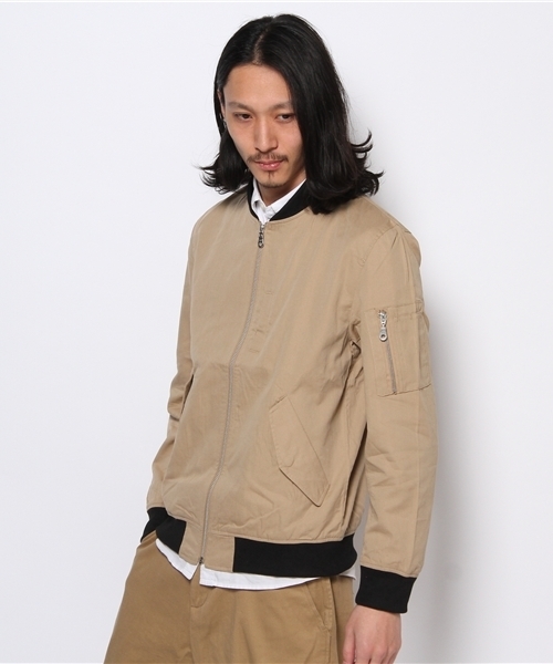 WEGO（ウィゴー）の「WEGO/MA－1ブルゾン（ブルゾン・メンズ・ブラック/ベージュ・MEDIUM/LARGE）」の2枚目の写真