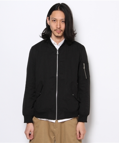 WEGO（ウィゴー）の「WEGO/MA－1ブルゾン（ブルゾン・メンズ・ブラック/ベージュ・MEDIUM/LARGE）」の3枚目の写真