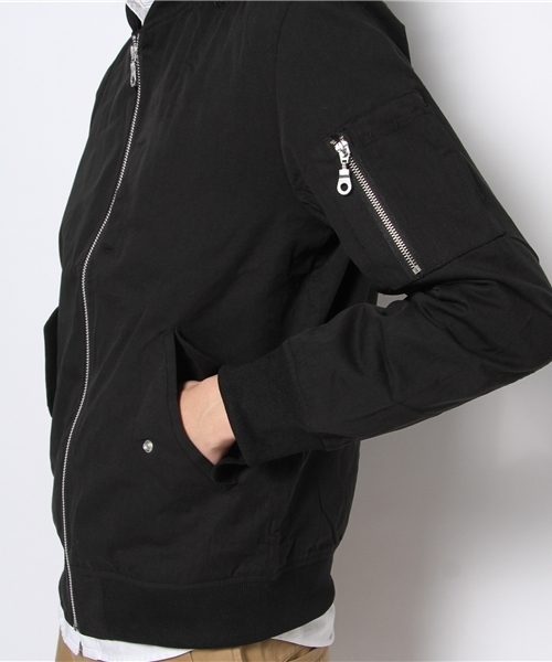 WEGO（ウィゴー）の「WEGO/MA－1ブルゾン（ブルゾン・メンズ・ブラック/ベージュ・MEDIUM/LARGE）」の8枚目の写真