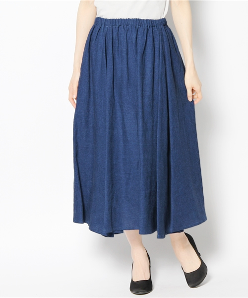 BEAMS BOY（ビームスボーイ）の「○O.IND ﾘﾈﾝｻｰｷｭﾗｰ（スカート・レディース・ブルー/ネイビー・ONE SIZE）」の8枚目の写真