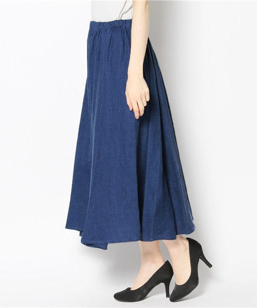 BEAMS BOY（ビームスボーイ）の「○O.IND ﾘﾈﾝｻｰｷｭﾗｰ（スカート・レディース・ブルー/ネイビー・ONE SIZE）」の9枚目の写真