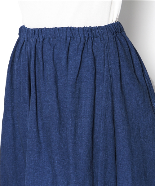 BEAMS BOY（ビームスボーイ）の「○O.IND ﾘﾈﾝｻｰｷｭﾗｰ（スカート・レディース・ブルー/ネイビー・ONE SIZE）」の4枚目の写真