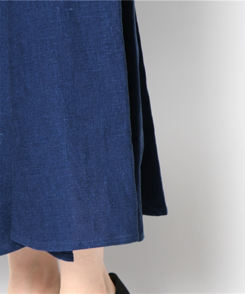 BEAMS BOY（ビームスボーイ）の「○O.IND ﾘﾈﾝｻｰｷｭﾗｰ（スカート・レディース・ブルー/ネイビー・ONE SIZE）」の6枚目の写真