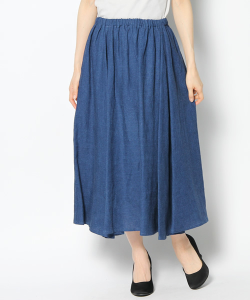 BEAMS BOY（ビームスボーイ）の「○O.IND ﾘﾈﾝｻｰｷｭﾗｰ（スカート・レディース・ブルー/ネイビー・ONE SIZE）」の16枚目の写真