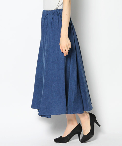 BEAMS BOY（ビームスボーイ）の「○O.IND ﾘﾈﾝｻｰｷｭﾗｰ（スカート・レディース・ブルー/ネイビー・ONE SIZE）」の10枚目の写真