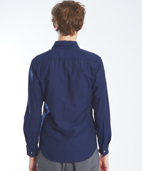 ABAHOUSE（アバハウス）の「リネンコットンスタンドシャツ（シャツ/ブラウス・メンズ・ネイビー/ホワイト/サックスブルー・44/46/48/50）」の6枚目の写真