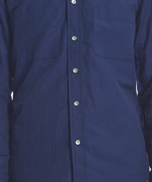 ABAHOUSE（アバハウス）の「リネンコットンスタンドシャツ（シャツ/ブラウス・メンズ・ネイビー/ホワイト/サックスブルー・44/46/48/50）」の11枚目の写真