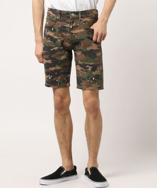 STYLEBLOCK（スタイルブロック）の「デニム迷彩柄ショートパンツ（デニムパンツ・メンズ・サックスブルー/カモフラージュ/ブルー・XL/M/L）」の3枚目の写真