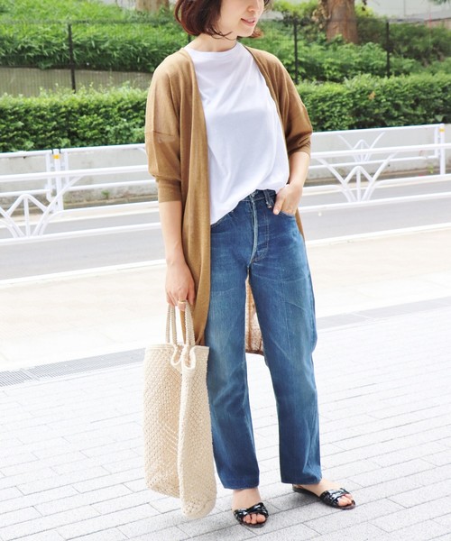 IENA -  【美品】イエナ取扱ブランドC.T.PLAGE ラクーンロングカーディガン イエナ取扱ブランドC.T.PLAGE ラクーンロングカーディガン