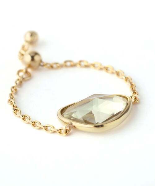 SIENA ROSE（シエナロゼ）の「GEMSTONE・スライスカットリング[グリーンアメジスト]（リング・レディース・イエローゴールド・9号/13号）」の2枚目の写真