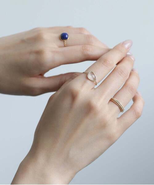 SIENA ROSE（シエナロゼ）の「GEMSTONE・スライスカットリング[グリーンアメジスト]（リング・レディース・イエローゴールド・9号/13号）」の7枚目の写真