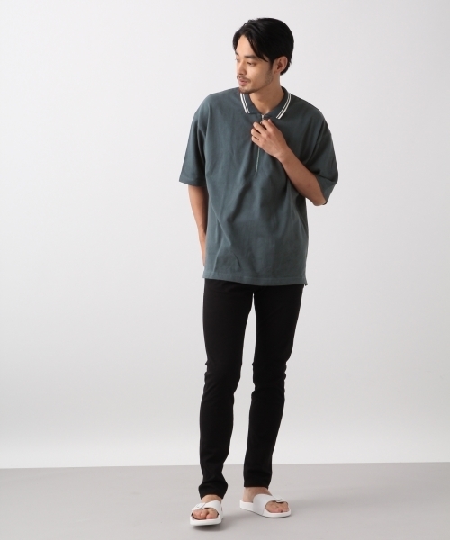 RAGEBLUE（レイジブルー）の「ハーフZIPポロシャツ/803718（ポロシャツ・メンズ・ブルー/ホワイト/ブラック/パープル・SMALL/MEDIUM/LARGE）」の6枚目の写真