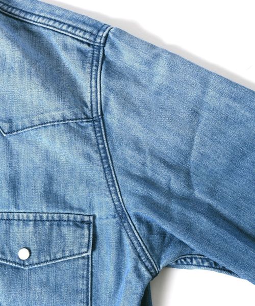 SHIPS JET BLUE（シップスジェットブルー）の「SHIPS JET BLUE: NEWデニムウエスタンシャツ（シャツ/ブラウス・メンズ・ライトブルー/ブルー・SMALL/MEDIUM/X-SMALL/LARGE）」の6枚目の写真