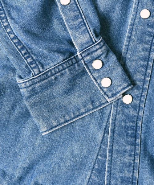 SHIPS JET BLUE（シップスジェットブルー）の「SHIPS JET BLUE: NEWデニムウエスタンシャツ（シャツ/ブラウス・メンズ・ライトブルー/ブルー・SMALL/MEDIUM/X-SMALL/LARGE）」の7枚目の写真