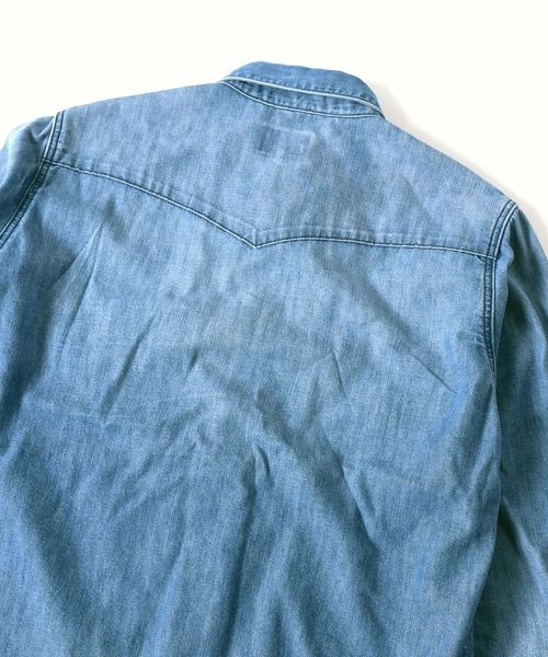SHIPS JET BLUE（シップスジェットブルー）の「SHIPS JET BLUE: NEWデニムウエスタンシャツ（シャツ/ブラウス・メンズ・ライトブルー/ブルー・SMALL/MEDIUM/X-SMALL/LARGE）」の12枚目の写真