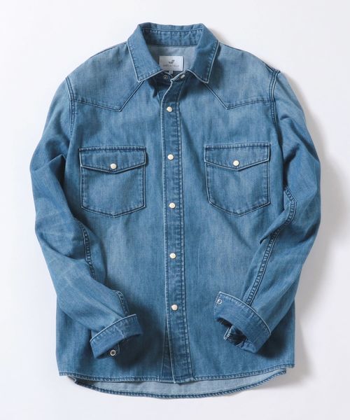 SHIPS JET BLUE（シップスジェットブルー）の「SHIPS JET BLUE: NEWデニムウエスタンシャツ（シャツ/ブラウス・メンズ・ライトブルー/ブルー・SMALL/MEDIUM/X-SMALL/LARGE）」の13枚目の写真