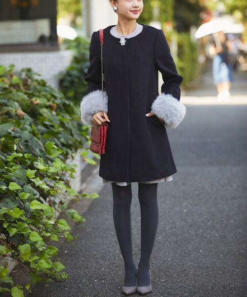 tocco closet（トッコ クローゼット）の「エコファー袖ビジュー