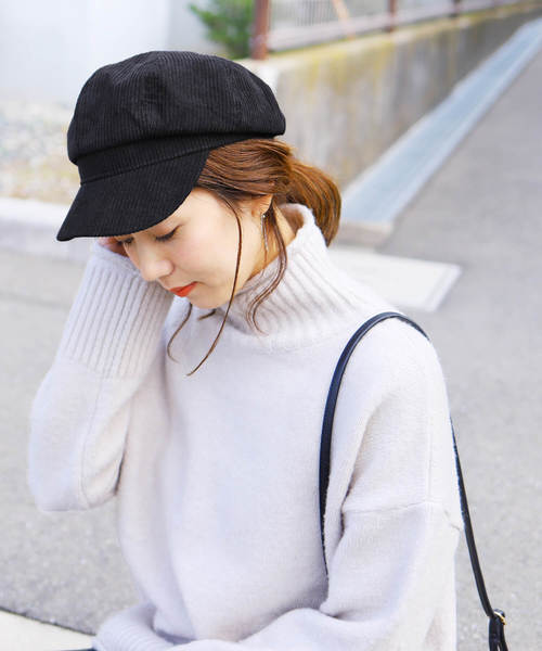 reca（レカ）の「コーデュロイキャップ（キャップ・レディース・ブラック/ベージュ/ブラウン・FREE）」の2枚目の写真