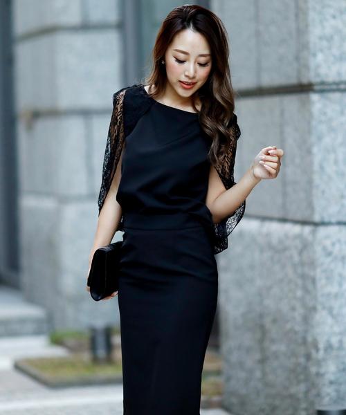 Doula Doula（ドゥーラドゥーラ）の「レースセットアップドレス（ドレス・レディース・ブラック/ベージュ/ネイビー/グレー・L/M）」の2枚目の写真