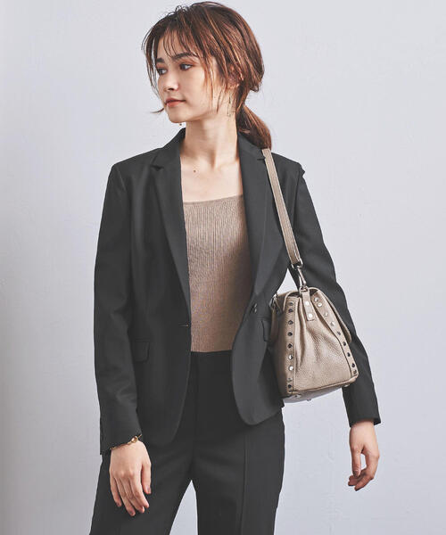 UNITED ARROWS（ユナイテッドアローズ）の「UPCB NEO-ST テーラードジャケット◆（テーラードジャケット・レディース・ライトグレー/ブラック・36/34/40/38）」の2枚目の写真